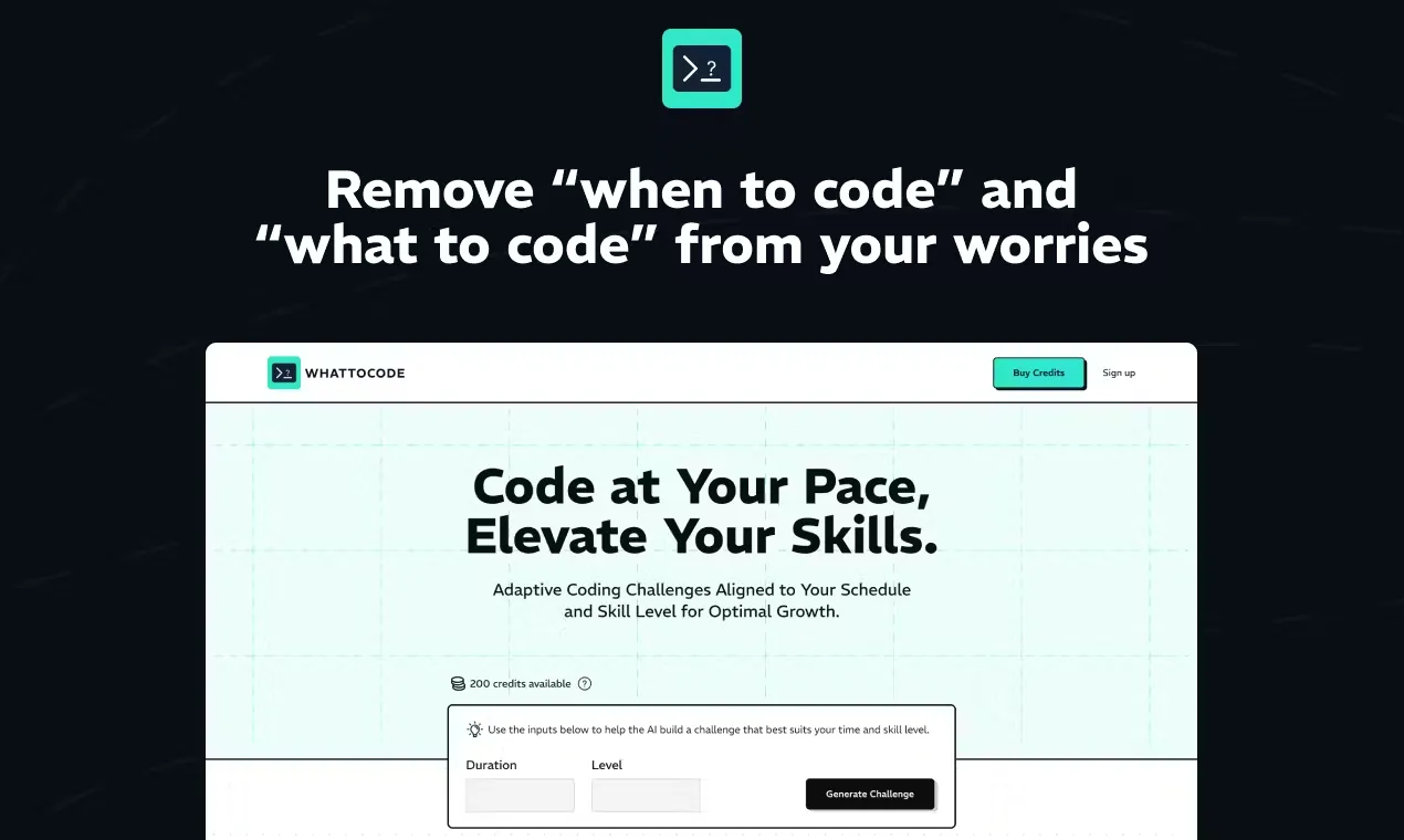 Whattocode.io Preview